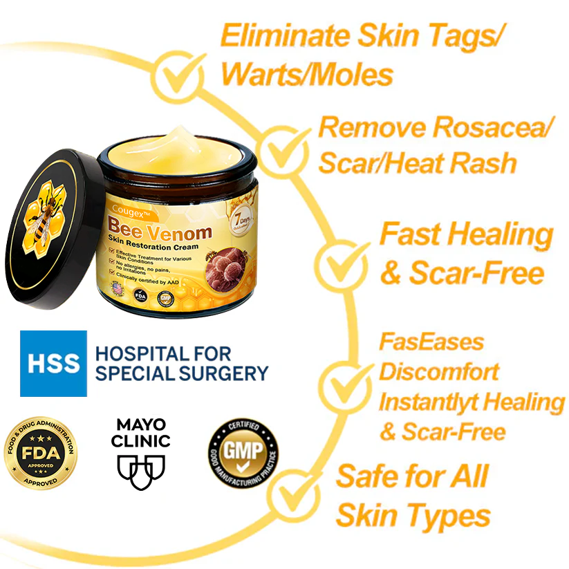 Made and Shipped from USA ✨Cougex® Bee Venom Skin Restoration Cream ⏰ LAST DAY 80% OFF