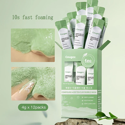 Cougex™ Green Tea InstaFoam Detox Mask 🍃 | Say Bye to Blackheads in 10 Seconds! 🧖‍♀️✨