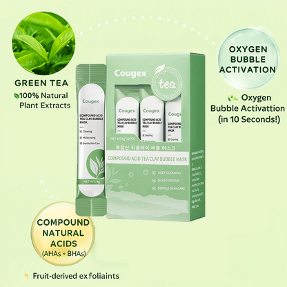 Cougex™ Green Tea InstaFoam Detox Mask 🍃 | Say Bye to Blackheads in 10 Seconds! 🧖‍♀️✨